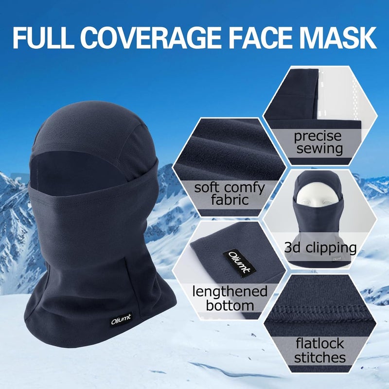 Oliumt Balaclava Ski Mask, Warm, Breathable & Lightweight, Full Coverage Fleece Winter Face Mask for Men & Women - Image 3